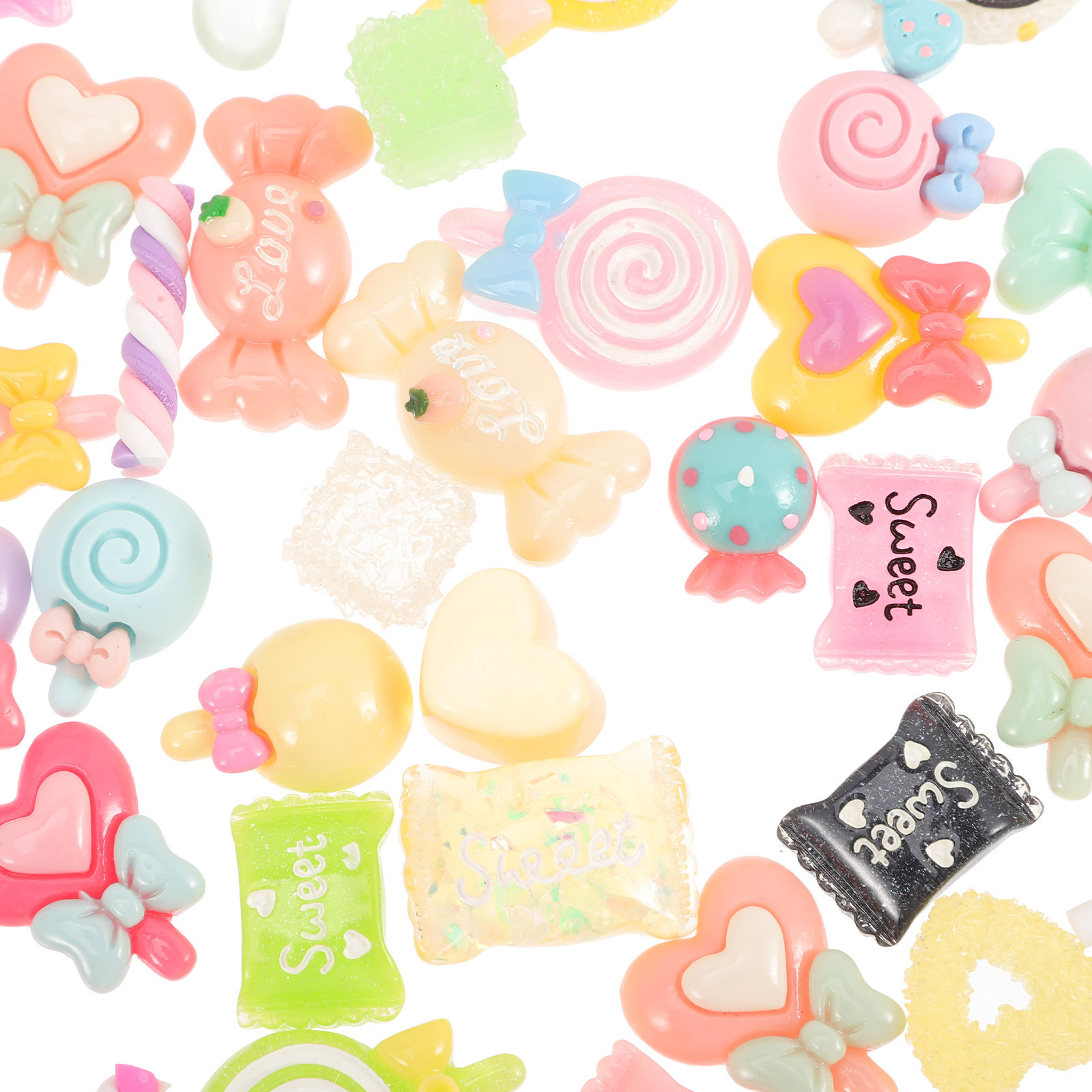 50Pcs Candy Hair Clips Resin F - Resin Craft Supplies 리뷰 및 가격