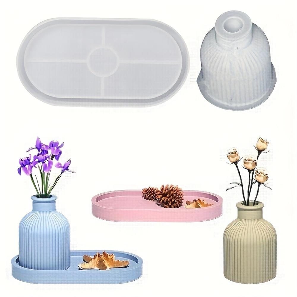 1/2pcs Vase Tray Silicone Mold - Coaster Mold Round 리뷰 및 가격