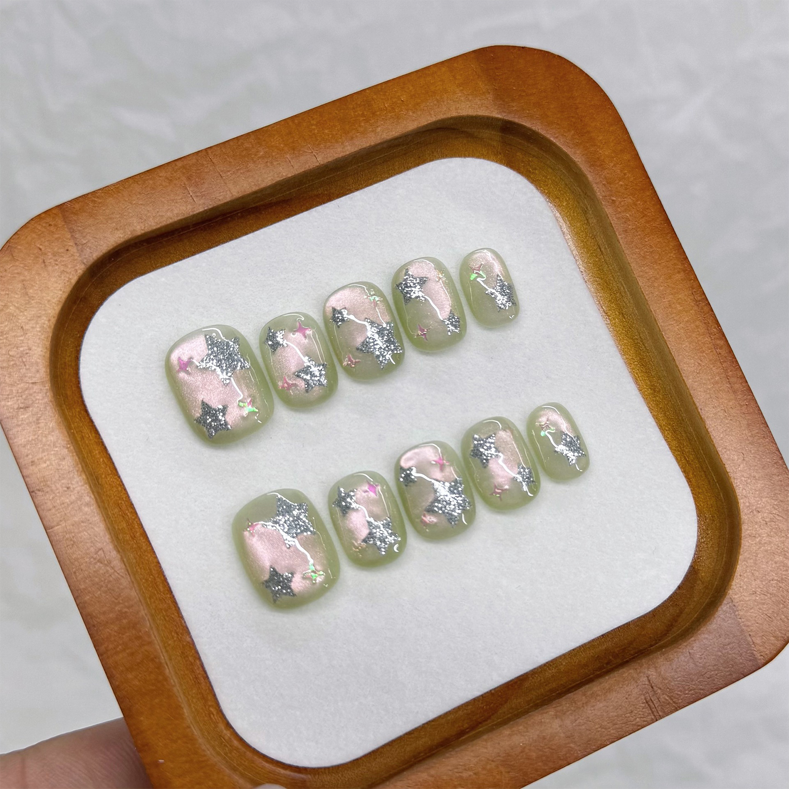 10pcs Glass Bead Cat‘s Eye Han - Resin Craft Material 리뷰 및 가격
