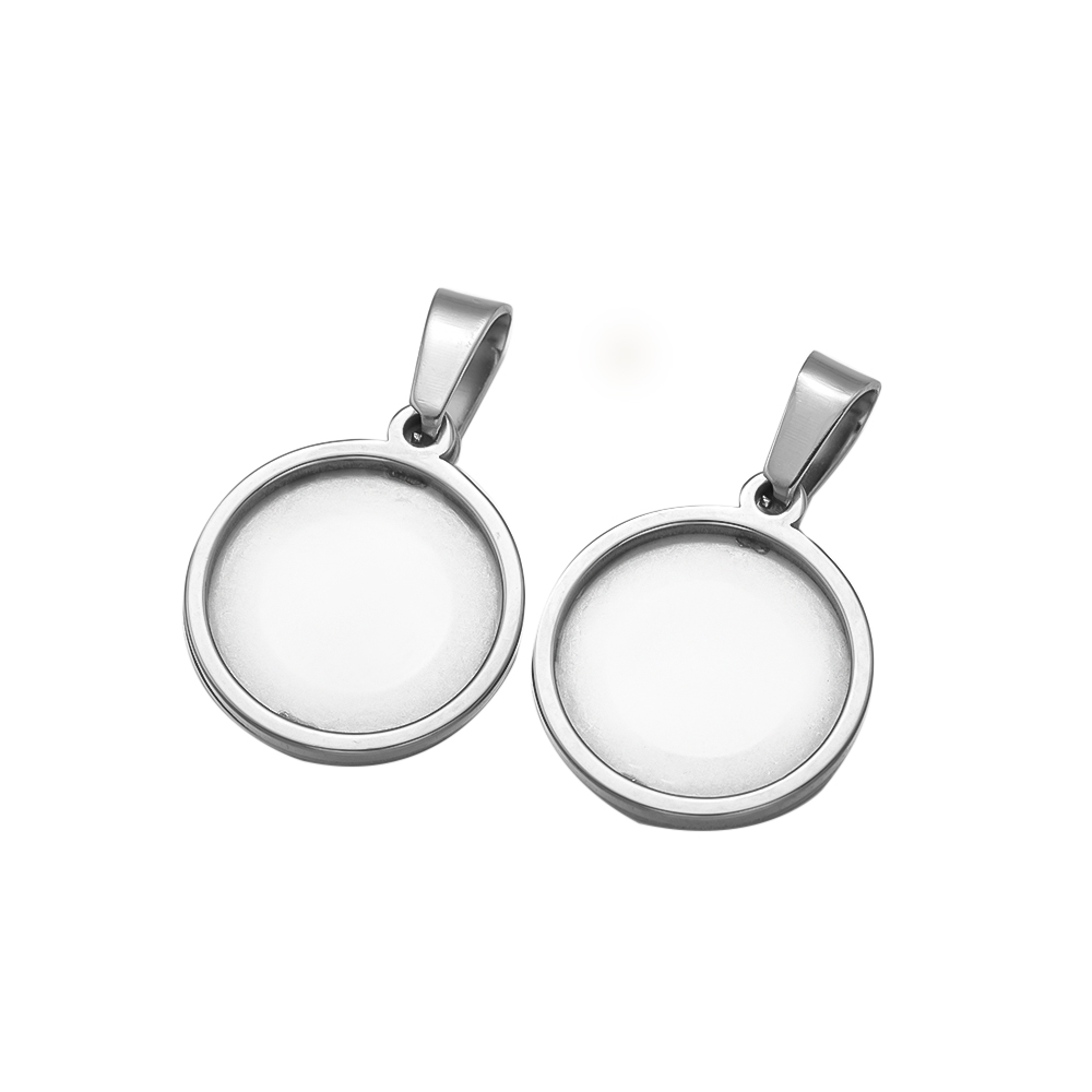 5Pcs/Lot Stainless Steel Round - Bezels Set Pendant 리뷰 및 가격