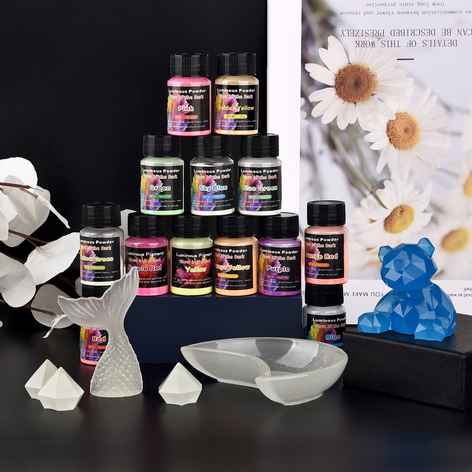 20g Luminous Glitter Powder Ph - Resin Pigment Set 리뷰 및 가격