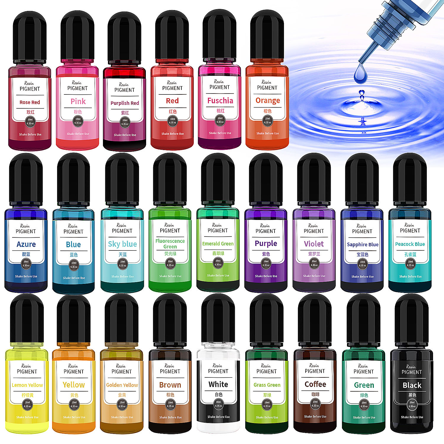 24/30 Colors Set 10ml Epoxy Re - Resin Pigment Set 리뷰 및 가격