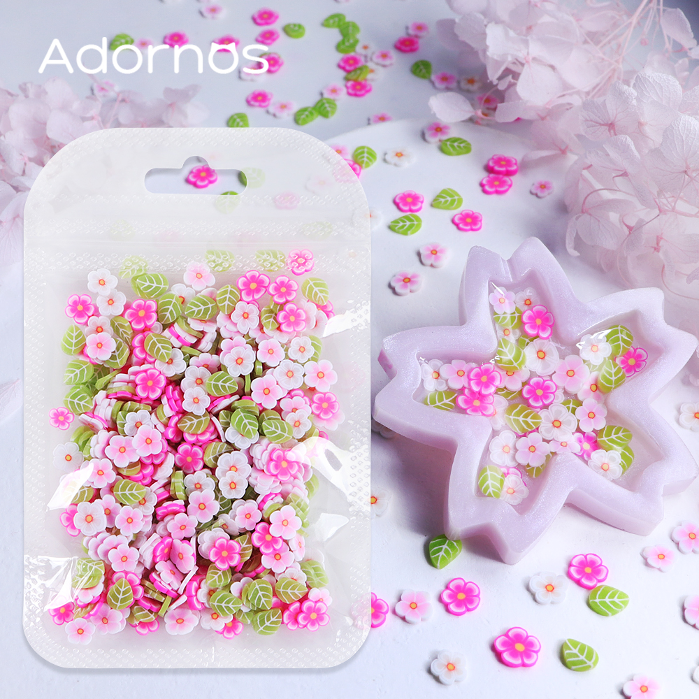 10g Pink Flowers Polymer Clay  - Resin Craft Ideas 리뷰 및 가격