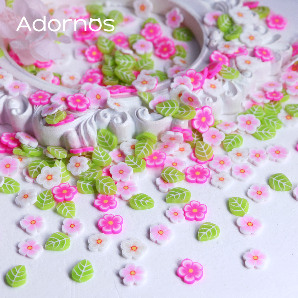 10g Pink Flowers Polymer Clay  - Resin Craft Ideas 리뷰 및 가격