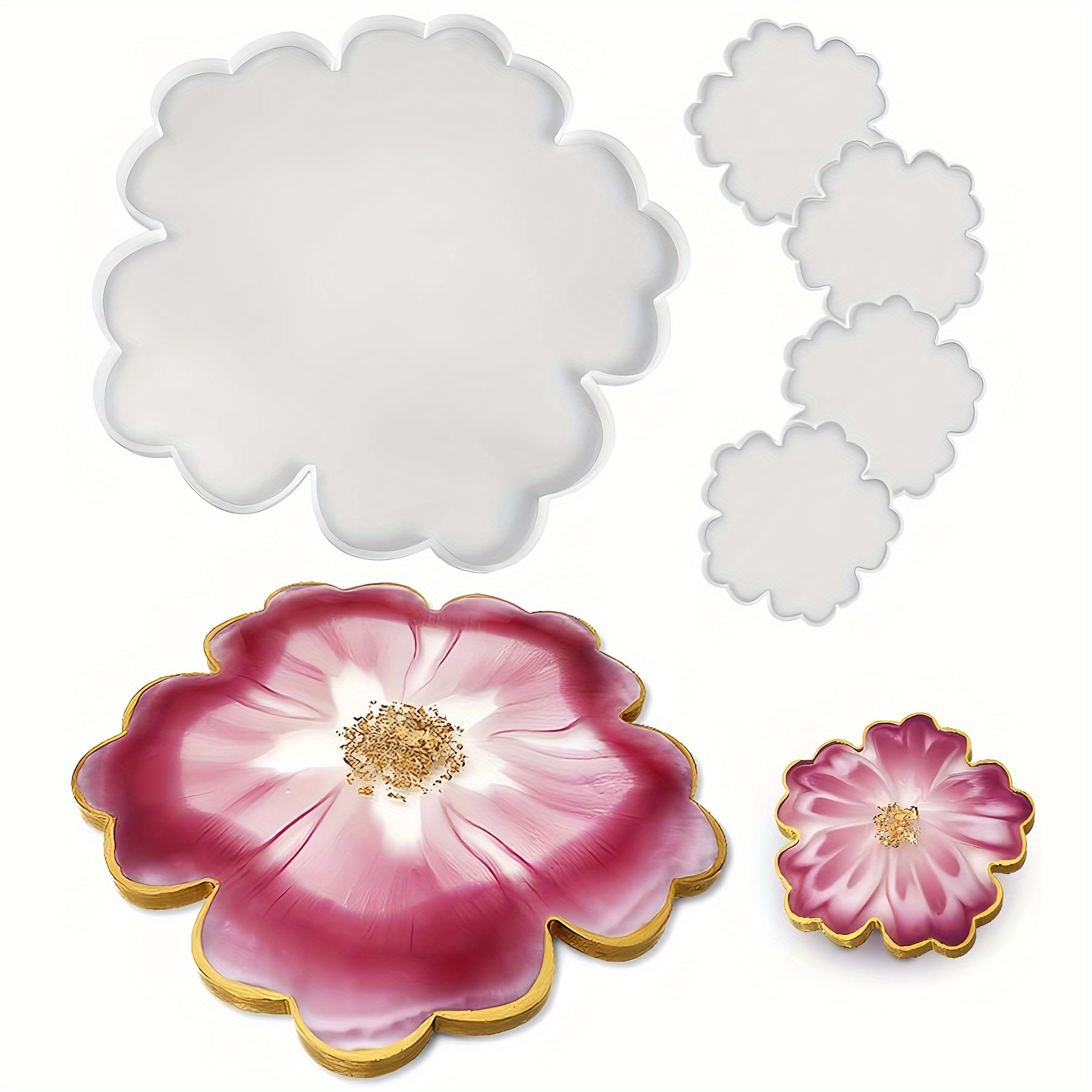 1-piece 13-inch large flower t - Serving Tray Mold 리뷰 및 가격