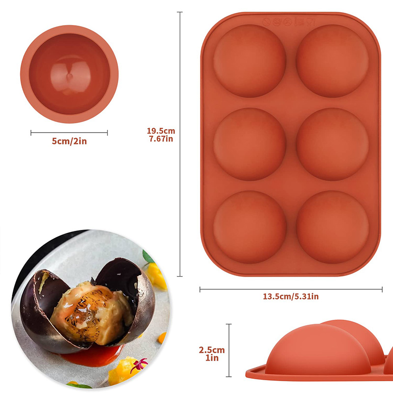 6 Cavities Semicircle Silicone - Coaster Mold Round 리뷰 및 가격