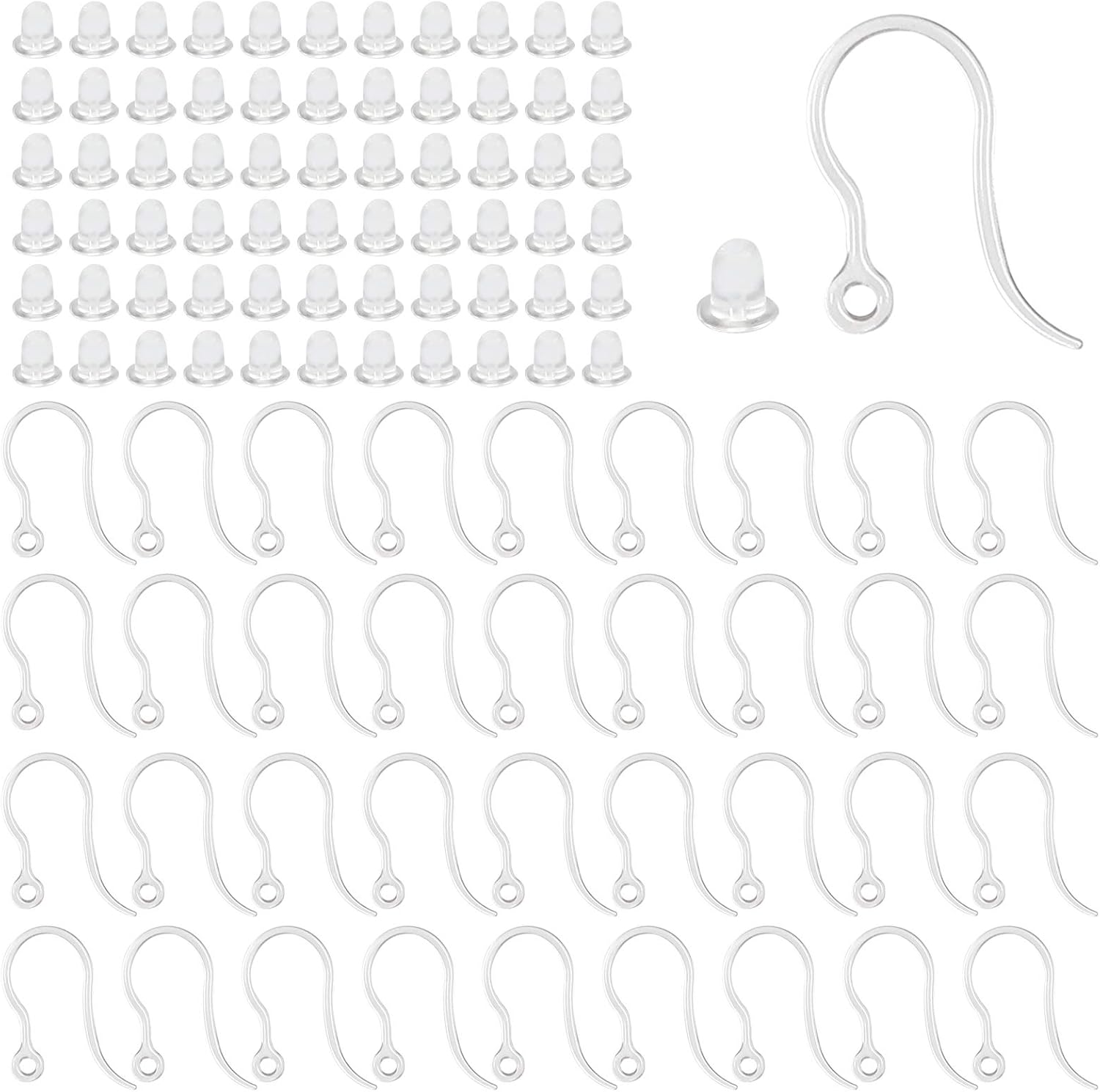 40pcs Clear Plastic Earring Ho - Resin Craft Projects 리뷰 및 가격
