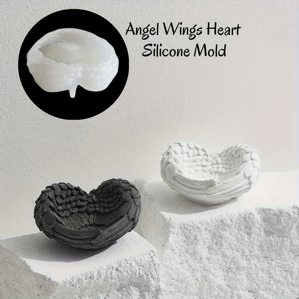 1pc Angel Wing Heart Silicone  - Resin Craft Ideas 리뷰 및 가격