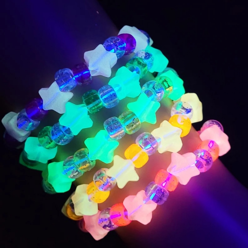 5 Glow star kandi bracelet set - Resin Glitter Pack 리뷰 및 가격
