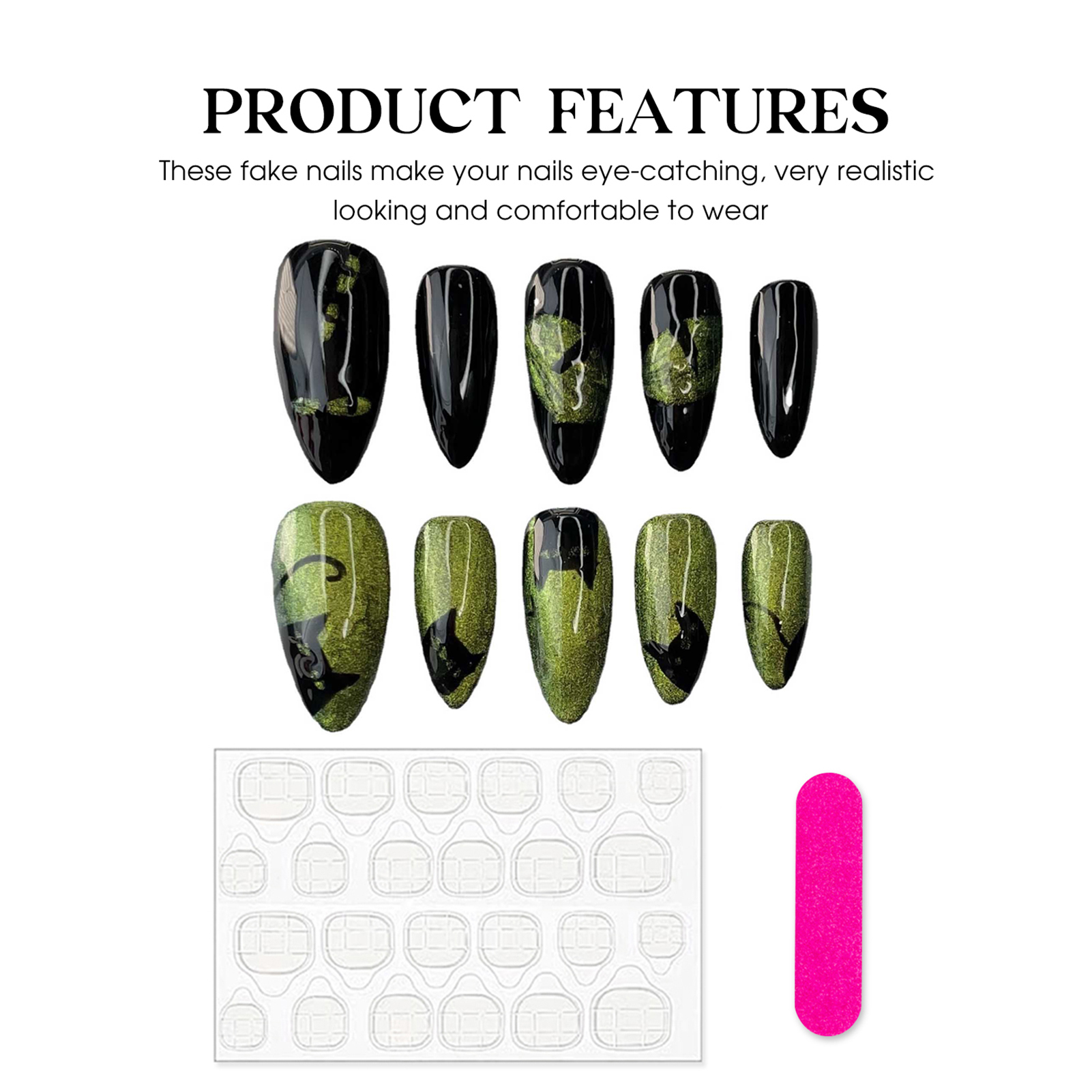 10pcs Handmade Press On Nails  - Resin Craft Material 리뷰 및 가격
