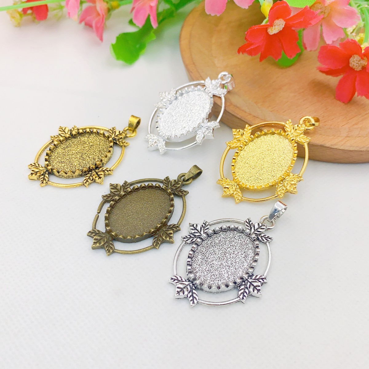 Onebeading Fit 18x25mm Oval Ca - Bezels Set Pendant 리뷰 및 가격