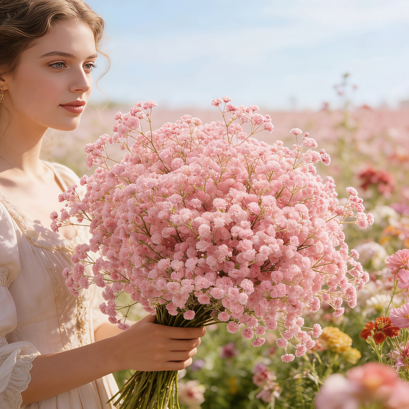 130-Stem Pink Gypsophila Artif - Dried Flower Bulk 리뷰 및 가격