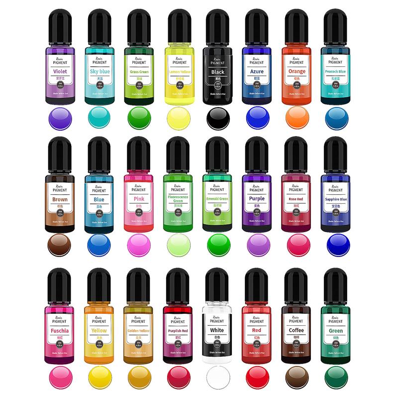 24 Color 10ml/Bottle Epoxy Res - Resin Dye Alcohol 리뷰 및 가격
